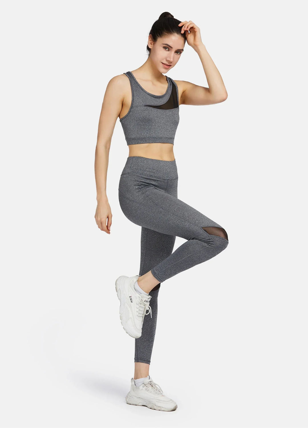 Racerback Mesh Tank Top &amp; Leggings 2 Piece Sets