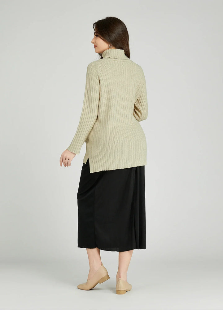 Turtleneck Maternity Bodycon Dress