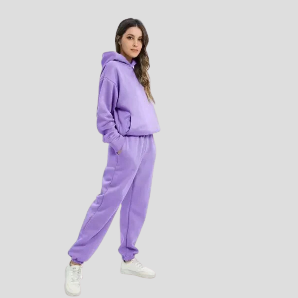 Women’s Hoodie &amp; Jogger Set – Relaxed Winter Lounge Wear