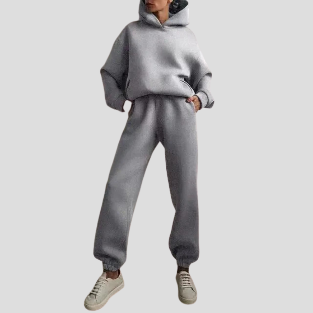 Women’s Hoodie &amp; Jogger Set – Relaxed Winter Lounge Wear
