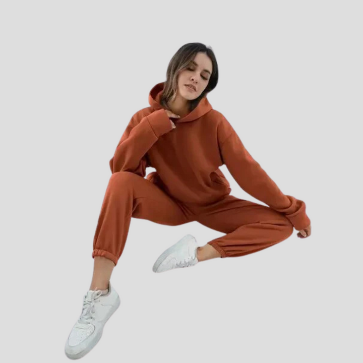 Women’s Hoodie &amp; Jogger Set – Relaxed Winter Lounge Wear
