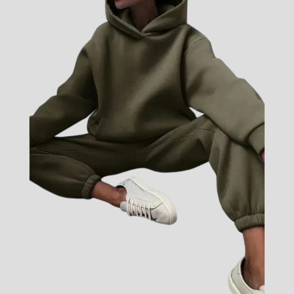 Women’s Hoodie &amp; Jogger Set – Relaxed Winter Lounge Wear