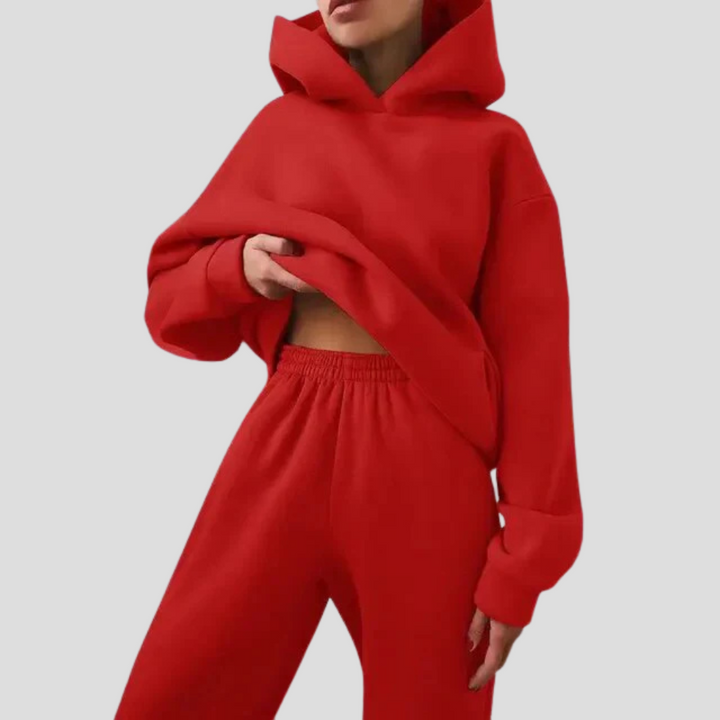 Women’s Hoodie &amp; Jogger Set – Relaxed Winter Lounge Wear