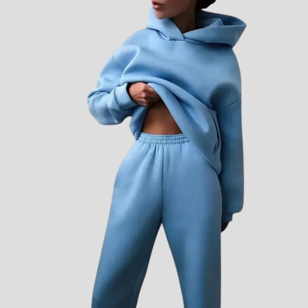 Women’s Hoodie &amp; Jogger Set – Relaxed Winter Lounge Wear