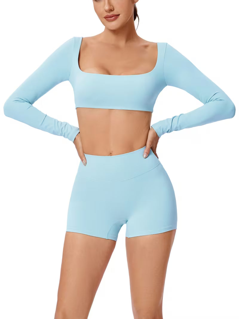 Women's 2-Piece Quick-Dry Long Sleeve Running &amp; Workout Set