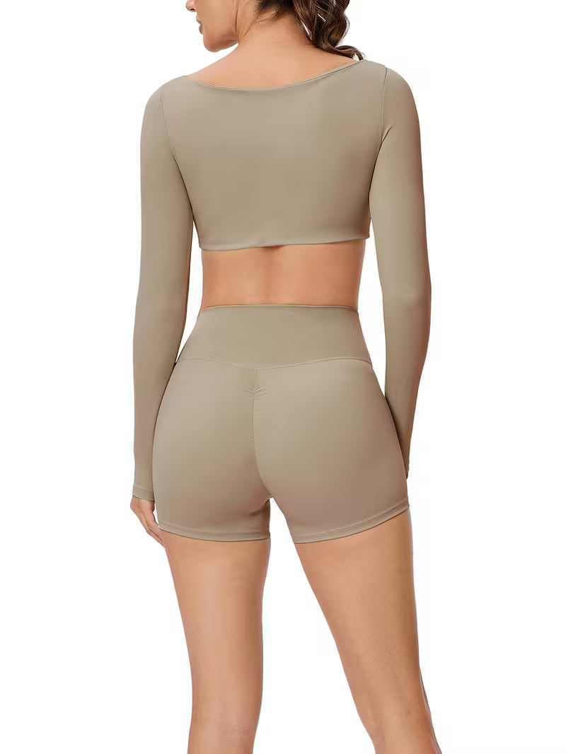 Women's 2-Piece Quick-Dry Long Sleeve Running &amp; Workout Set