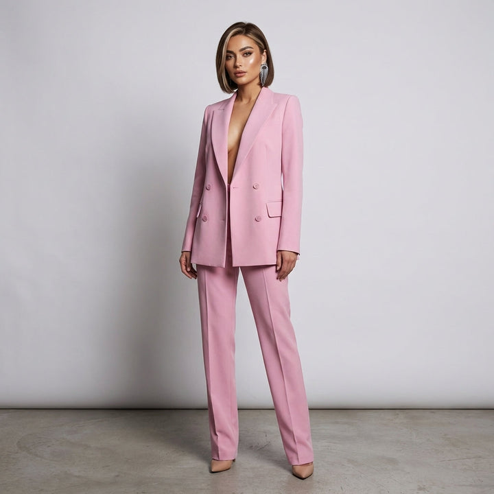 Elegant Two-Piece Blazer Set for Women Refined Tailoring Meets Modern Sophistication